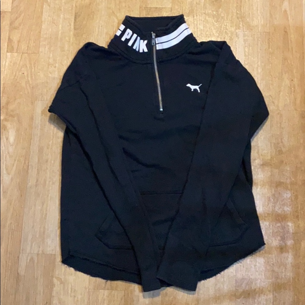 Black Quarter Zip Sweatshirt